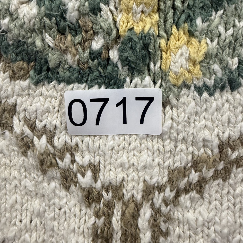 L.L. Bean Sweater Womens Small Beige Floral Knit Cottagecore Grannycore Vintage - Picture 6 of 6